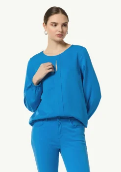 Lyocell-Bluse mit Cut-Out-Comma New
