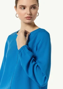 Lyocell-Bluse mit Cut-Out-Comma New