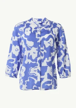 Lyocellbluse mit Faltendetail und 3/4-Ärmeln-Comma Fashion