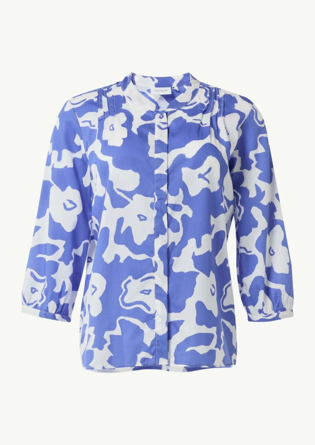 Lyocellbluse mit Faltendetail und 3/4-Ärmeln-Comma Fashion