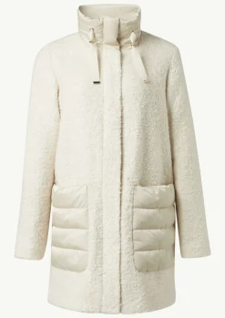 Mantel aus Bouclé-Satin-Mix-Comma Clearance