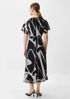 Maxi-Kleid aus Chiffon-Comma New