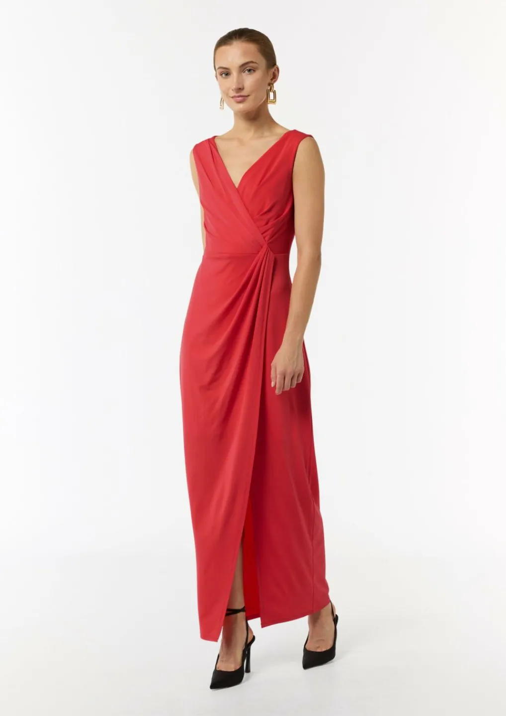 Maxi-Kleid mit Crêpestruktur-Comma Sale
