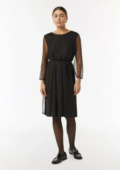 Mesh-Kleid mit Metallic-Effekt-Comma Online