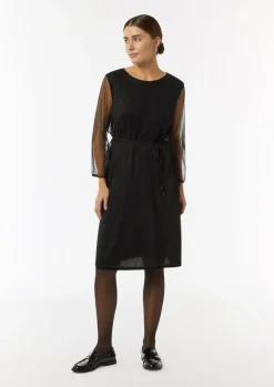 Mesh-Kleid mit Metallic-Effekt-Comma Online