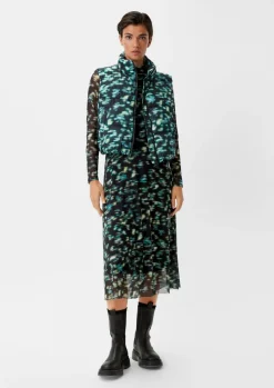 Meshkleid mit Stehkragen-Comma Online