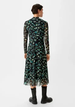 Meshkleid mit Stehkragen-Comma Online