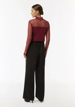 Mesh-Longsleeve mit Glitzer-Details-Comma Online