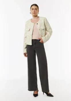 Mesh-Longsleeve mit Glitzer-Details-Comma Hot