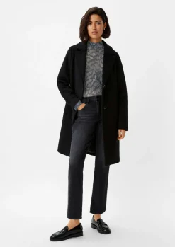 Mesh-Longsleeve mit Stehkragen-Comma Online
