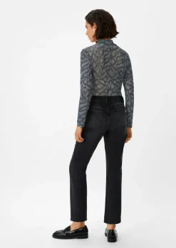 Mesh-Longsleeve mit Stehkragen-Comma Online