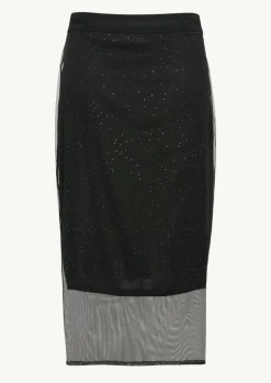 Mesh-Rock mit Metallic-Effekt und kurzem Futter-Comma Sale