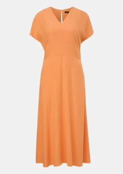 Midi-Kleid aus Satin-Comma Fashion