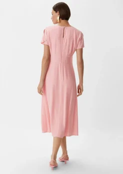Midi-Kleid aus Satin-Comma Fashion