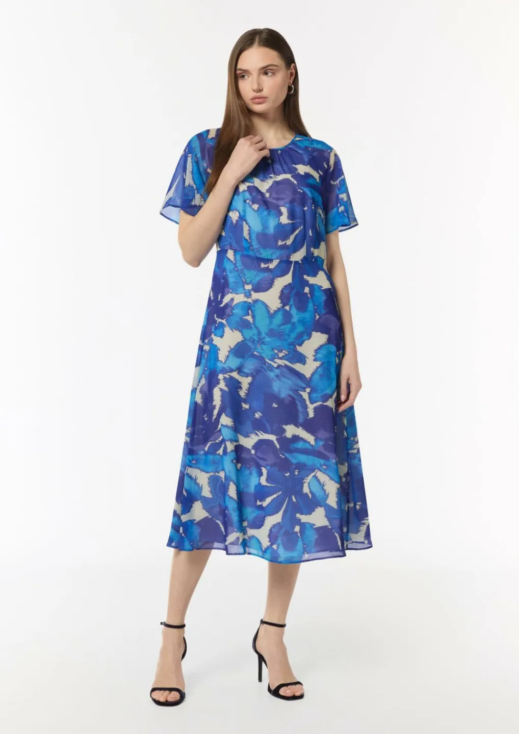 Midi-Kleid aus Webware-Comma Outlet