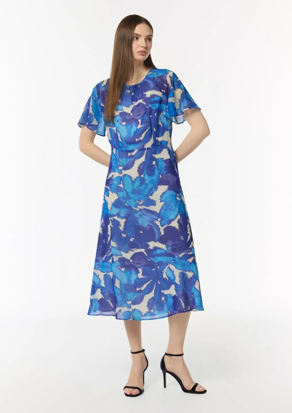 Midi-Kleid aus Webware-Comma Outlet