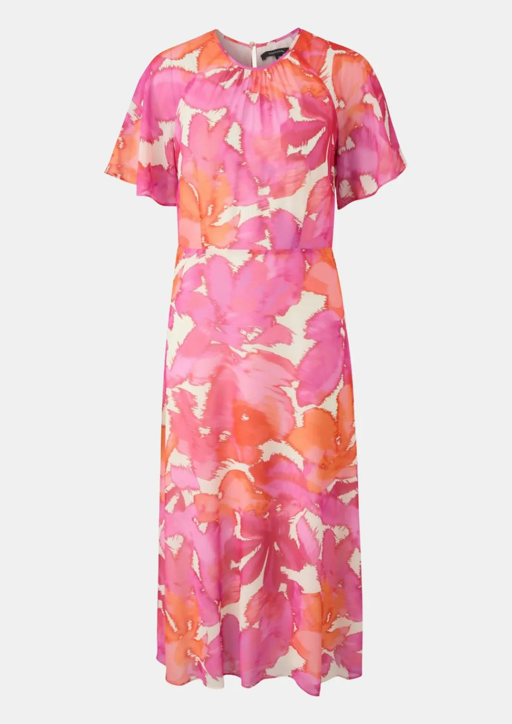 Midi-Kleid mit All-over-Print-Comma New