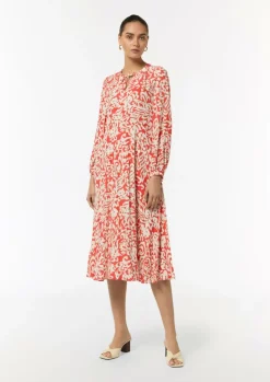 Midikleid mit Crêpestruktur-Comma Discount