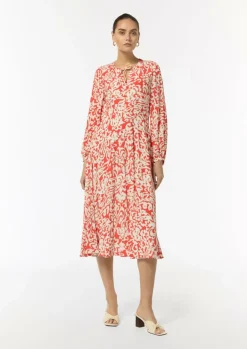 Midikleid mit Crêpestruktur-Comma Discount