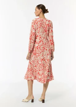 Midikleid mit Crêpestruktur-Comma Discount