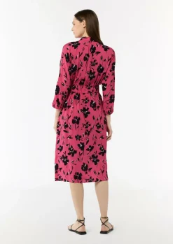 Midi-Kleid mit Hemdkragen-Comma Discount