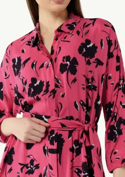 Midi-Kleid mit Hemdkragen-Comma Discount