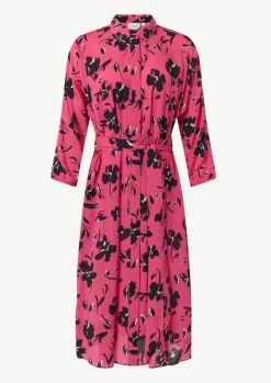 Midi-Kleid mit Hemdkragen-Comma Discount