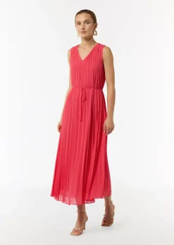 Midikleid mit Plisseefalten-Comma Outlet