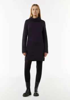 Mini-Strickkleid mit Zopfdetail am Ärmel-Comma Discount