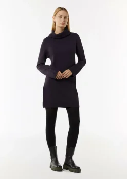 Mini-Strickkleid mit Zopfdetail am Ärmel-Comma Discount