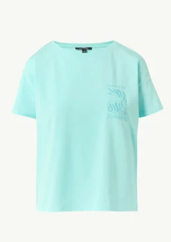 Modalmix-T-Shirt im Relaxed Fit mit Print-Comma Discount