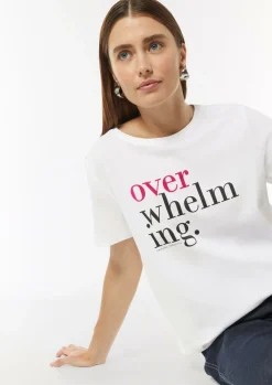 Modisches T-Shirt mit Schriftprint-Comma Fashion