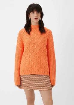 Oversized Grobstrickpullover aus Baumwollmix-Comma New