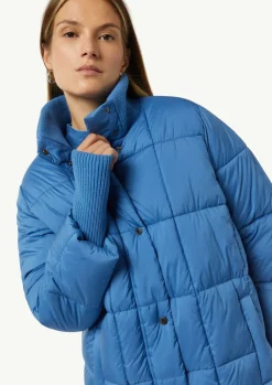 Oversized Steppjacke mit Ripp-Details-Comma Online
