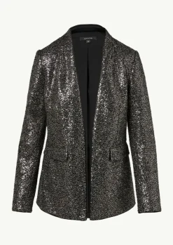 Pailletten-Blazer mit Stehkragen-Comma New