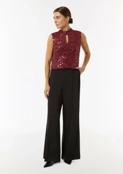 Pailletten-Top mit Cut-out-Comma Sale