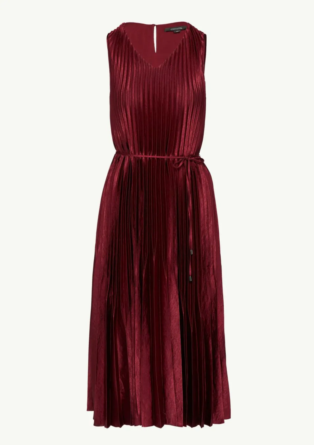 Plissee-Kleid aus Viskose mit Gürtel-Comma Online