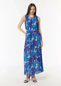 Plissiertes Chiffon-Kleid-Comma Outlet