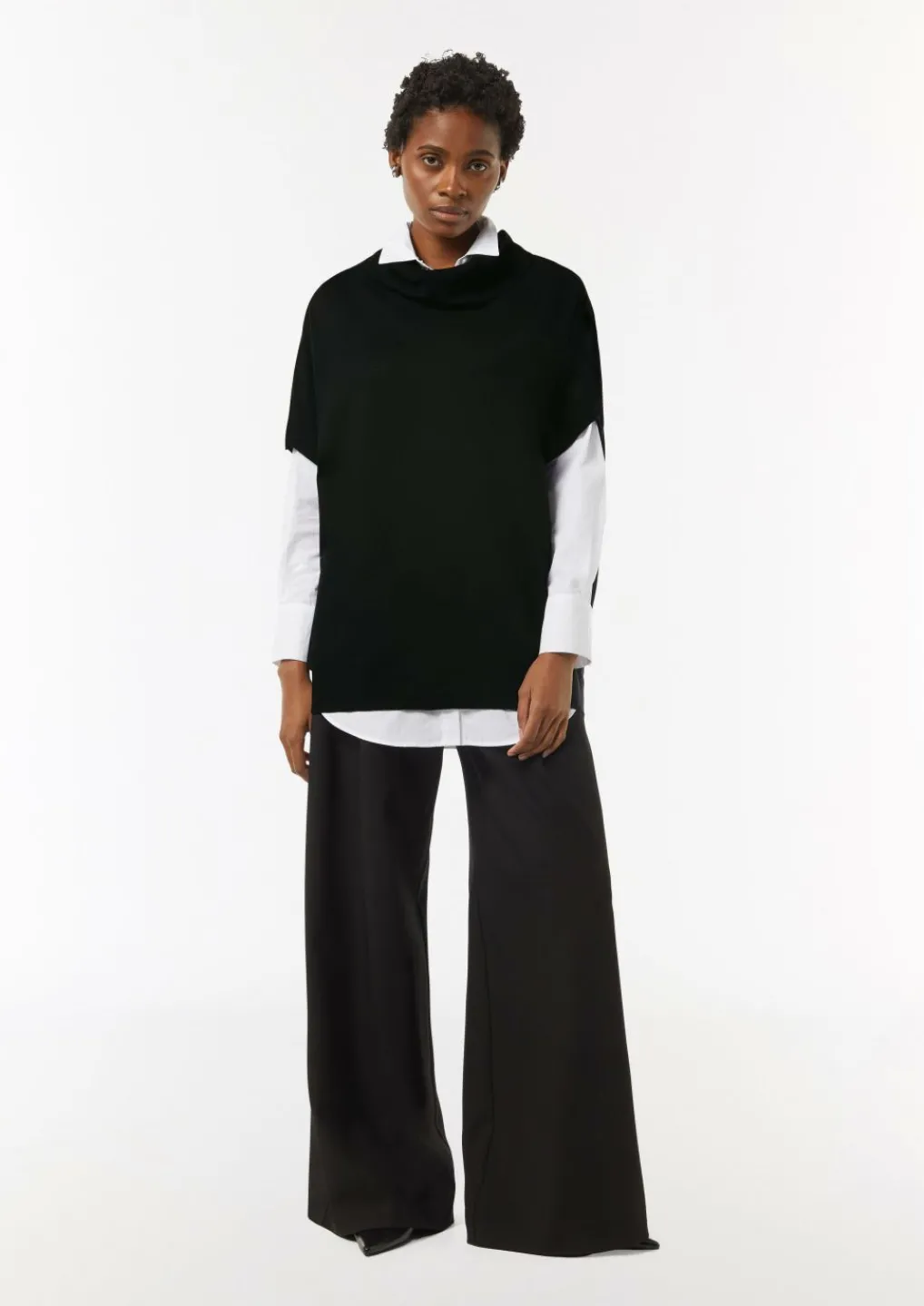 Poncho aus Viskosemix mit Rollkragen-Comma New