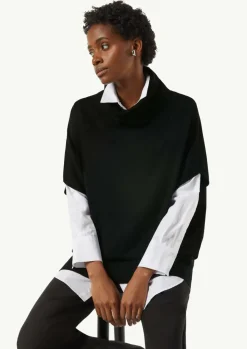 Poncho aus Viskosemix mit Rollkragen-Comma New
