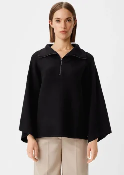 Poncho-Pullover mit Stehkragen-Comma Sale