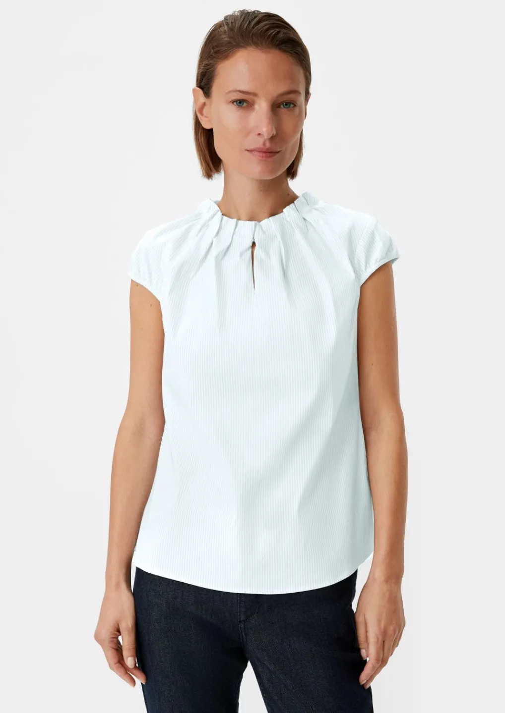 Popeline-Bluse aus Baumwollmix-Comma Hot