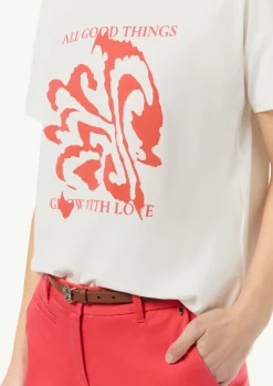 Printshirt aus Baumwollmix im Boxy Cut-Comma Sale