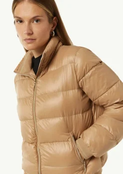 Pufferjacke mit Stehkragen und Rippbündchen-Comma Hot