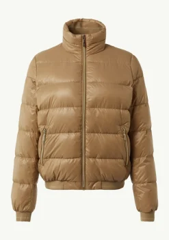 Pufferjacke mit Stehkragen und Rippbündchen-Comma Hot