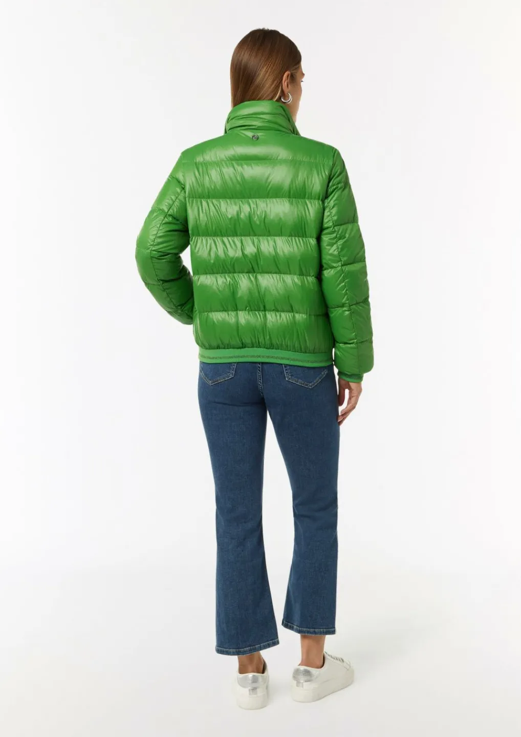 Pufferjacke mit Stehkragen und Rippbündchen-Comma Outlet