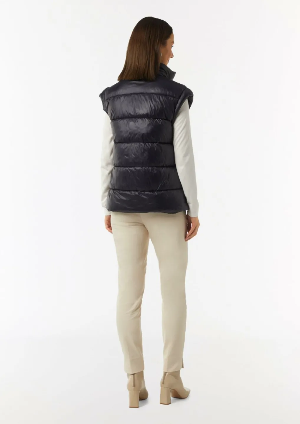 Pufferweste mit Reißverschluss-Taschen-Comma Fashion