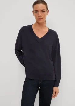 Pullover mit V-Ausschnitt aus Viskosemix-Comma Online