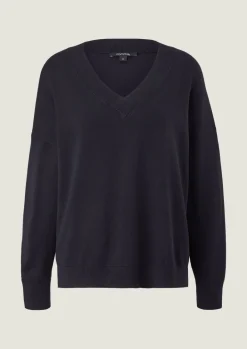 Pullover mit V-Ausschnitt aus Viskosemix-Comma Online