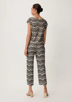 Regular: Culotte mit Zickzack-Muster-Comma Discount